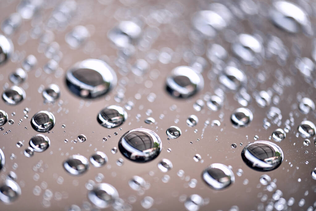 water droplet on car hood